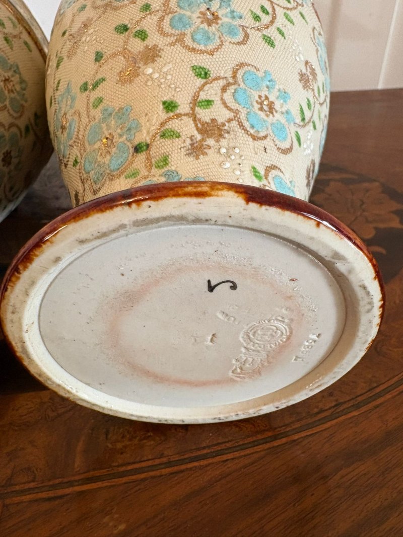 Pair of Antique Victorian Quality Doulton Vases - Image 12